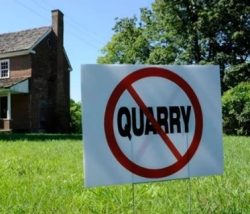 quarry written in bold with a big red cancel sign over it